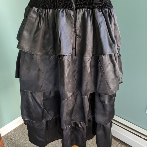 Vintage Black Velvet Party Dress - Picture 6 of 8